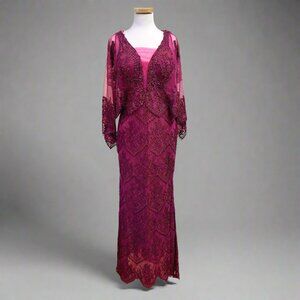 Montage Mon Cheri burgundy dress, size M